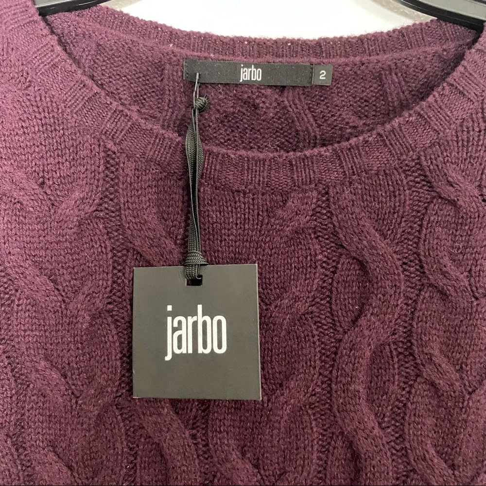 Jarbo Wool Cashmere Blend Cable Knit Sweater 2 M - Picture 3 of 8